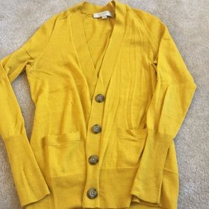 Mustard boyfriend cardigan